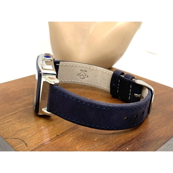 GV2 by Gevril Women's Watch 9260 Swiss Quartz Mother of Pearl Dial Blue Leather - Picture 8 of 13